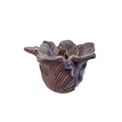 Blomst i lilla keramik 8 x 12cm