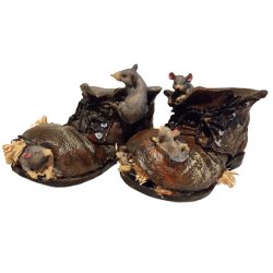 Plantesko med mus og halm 21cm Par