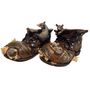 Plantesko med mus og halm 21cm Par