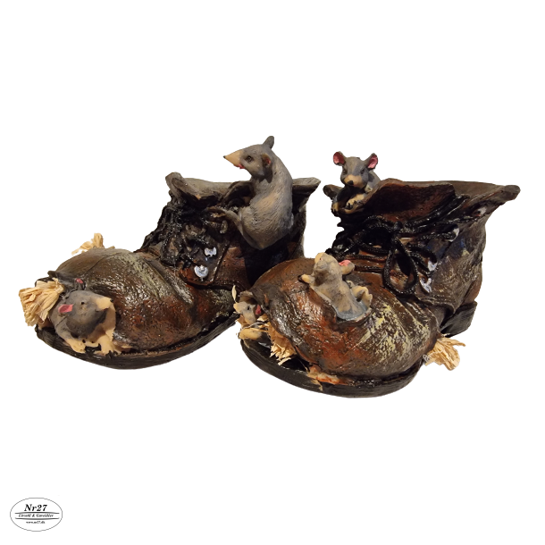 Plantesko med mus og halm 21cm Par