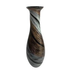 Glas Vase Gr/Guld 42cm