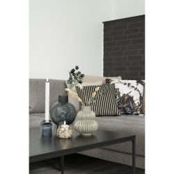 HOUSE NORDIC Vase i keramik m. riller gr rund