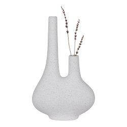 HOUSE NORDIC Vase i hvid keramik 23x11,5x37 cm