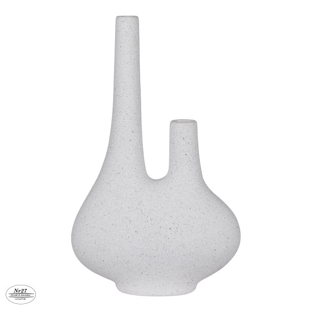 HOUSE NORDIC Vase i hvid keramik 23x11,5x37 cm