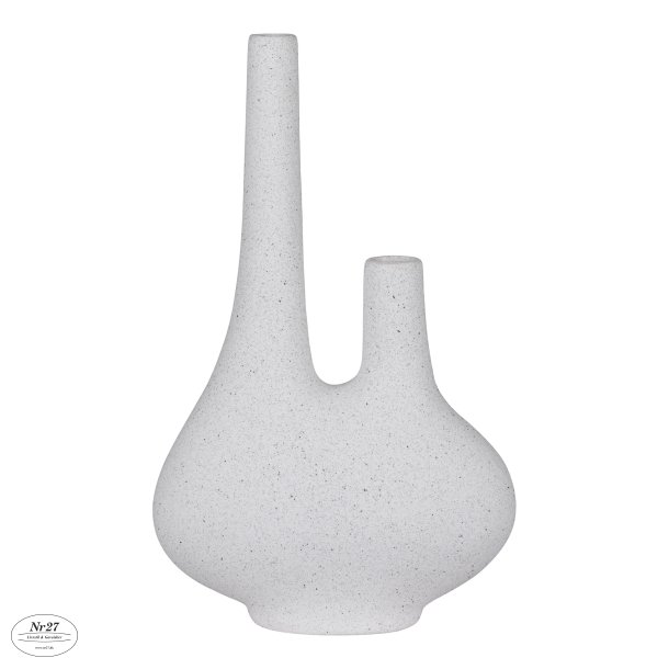 HOUSE NORDIC Vase i hvid keramik 23x11,5x37 cm