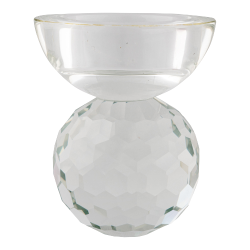 HOUSE NORDIC Lysestage i glas, klar 7x7x8,5 cm