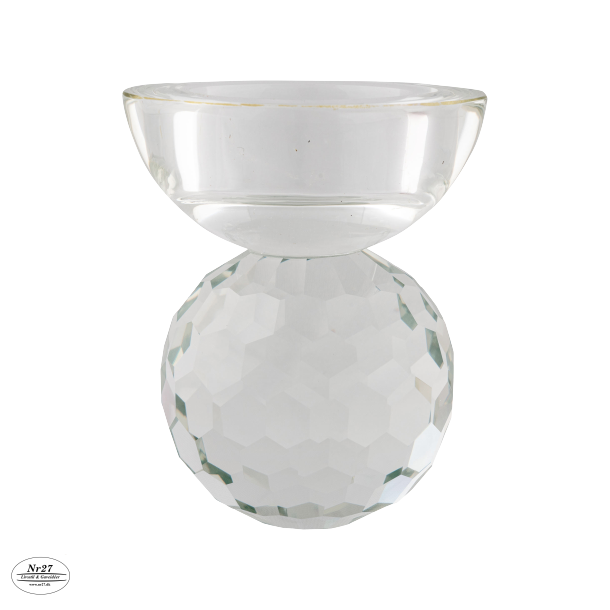 HOUSE NORDIC Lysestage i glas, klar 7x7x8,5 cm