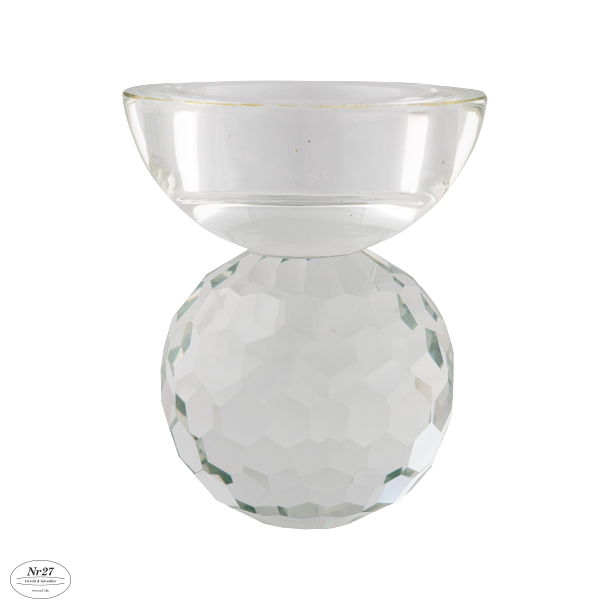 HOUSE NORDIC Lysestage i glas, klar 7x7x8,5 cm