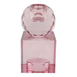 HOUSE NORDIC Lysestage i rosa glas 6x6x11,5cm
