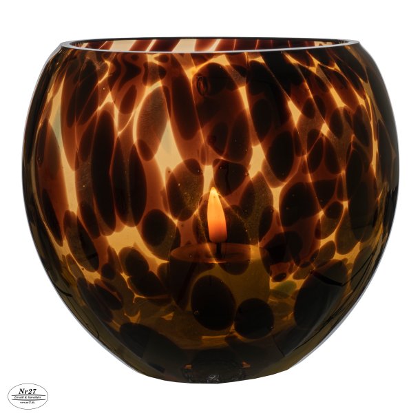 HOUSE NORDIC Lysestage i glas 14x13 cm
