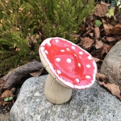 Paddehat som rd fluesvamp7,5 x 7,5cm