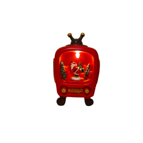 Tv med lys 12cm Julemand