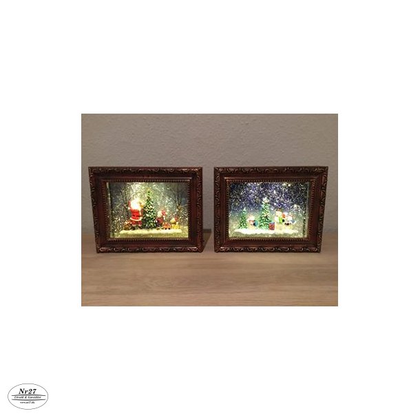 Billed ramme med sne og musik