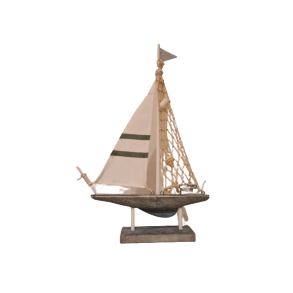 Maritimt Sejlskib i Tr 37cm hj