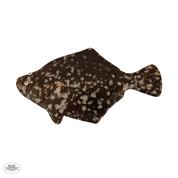 Fladfisk i keramik Mrk 19cm lang