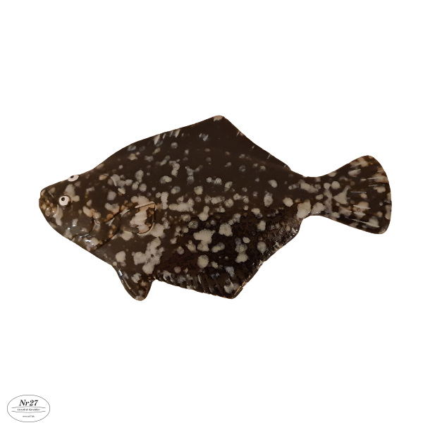 Fladfisk i keramik Mrk 19cm lang