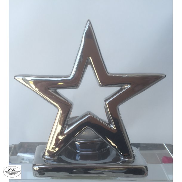 Julestjerne m/stage 12cm