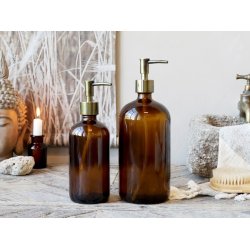 FLASKE MED 2 PUMPER 1000ml MOCCA