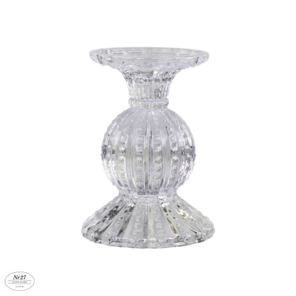 CHIC ANTIQUE LYSESTAGER Med Perlekant 14cm