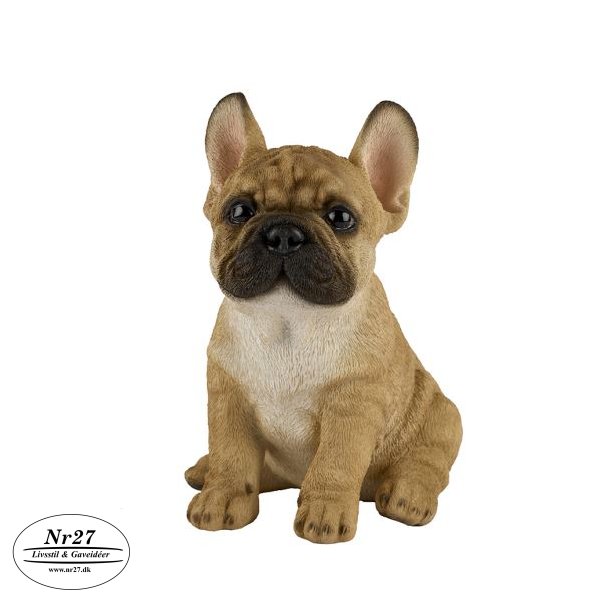 Hunde figur Fransk Bulldog 16 cm h�j