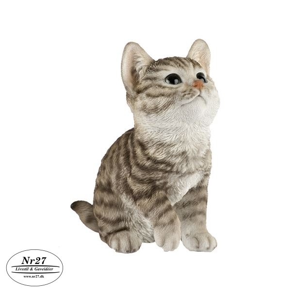 Katte figur gr�lig 16 cm h�j