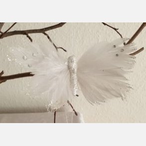 La Vida Sommerfugl Hvid m/clips