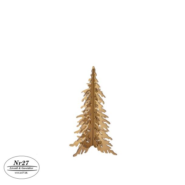 Juletr i rustfrit stl Guld 8 cm hj