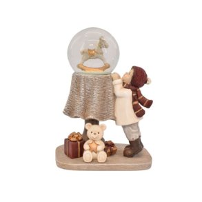 Dreng med glaskugle 16 cm hj