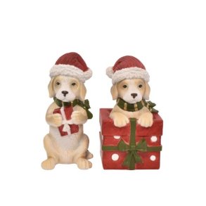 Hundefigur 2 stk assorteret 12 cm hj