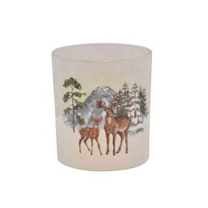 Glas Fyrfadsstage Bambi 8 cm hj