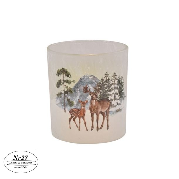 Glas Fyrfadsstage Bambi 8 cm hj