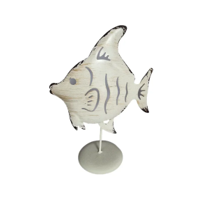 Fisk lavet i Metal creme farvet 24cm hj