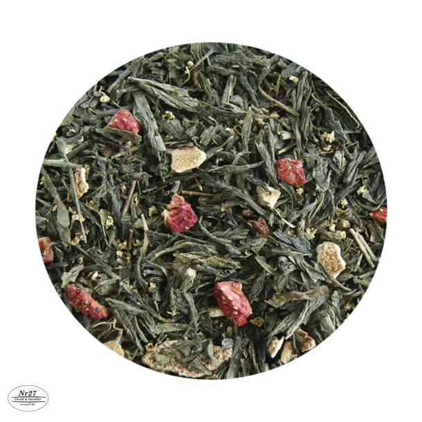 Grn Jordbr Appelsin Te 100g