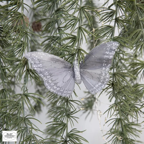 Sommerfugl slvfarvet