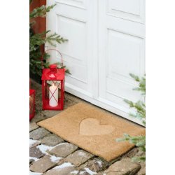 Lanterne firkantet rd m/kryds over glasset