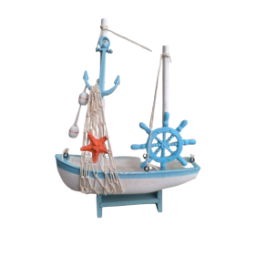 Fisker b�d p� stand 21cm h�j