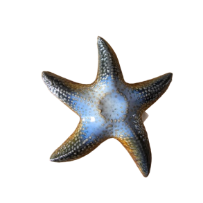Keramik s�stjerne bl� 10 cm