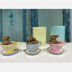 La Vida Hare i gul tekop H7,5cm D8cm